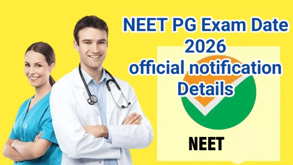 NEET PG Exam Date 2026 official update based on NBEMS exam calendar
