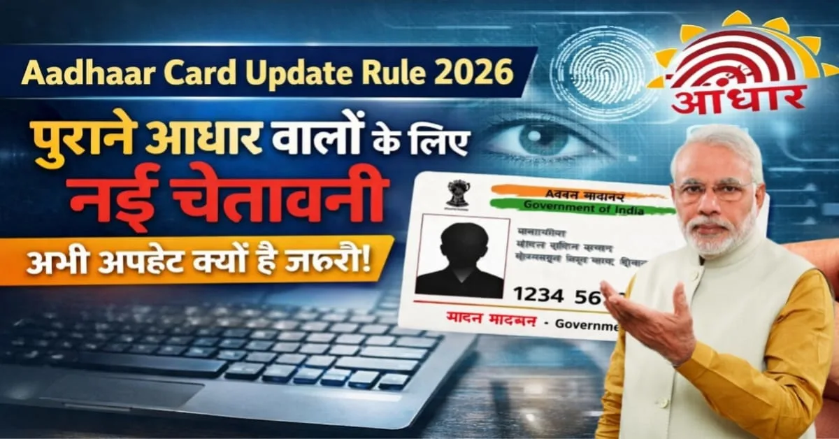 Aadhaar Card Update Rule 2026 – पुराने आधार कार्ड वालों के लिए नई चेतावनी और जरूरी अपडेट जानकारी