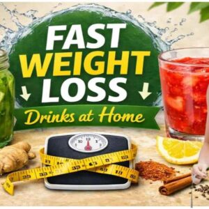 Fast weight loss drinks at home made with lemon, ginger, green tea and detox ingredients for belly fat loss